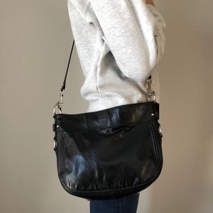 COACH Black Patent Leather Crossbody Purse